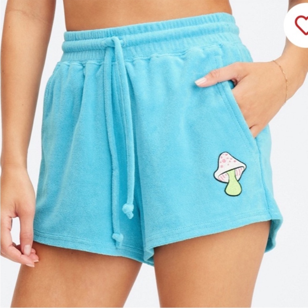 Fabletics Blue Terry Cloth Women's Shorts. Size S. EUC